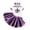 D210/Purple, variant on Afdoent Girls 3 Piece Outfit Cute Print Romper With Skirt Headband 3Pcs Clothes Sets For Party Outfits 12-24 Months