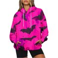 thumbnail image 4 of ZHYou Hoodie Halloween Sweatshirts For Women Halloween Scary Printed Drawstring Loose Fit Long Sleeve Hoodie Sweatshirts, 4 of 6