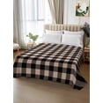 thumbnail image 2 of Twin Flat Sheet 66"x96", Black Plaid Soft Lightweight Bedding Flat Sheets Only, Vintage Country Gray Buffalo Check Gingham Brushed Microfiber Top Bed Sheet, Breathable StainResistant Bedsheets, 2 of 9