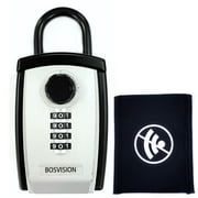 Bosvision Portable Lock Box/Key Safe with one Faraday Bag for Car Key Fob, large key storage space for 1 Car Key Fob and 8 House Keys (3 1/2 standard key)