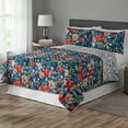 thumbnail image 3 of Mainstays Red/Blue Floral 2Pk King Shams, 3 of 5