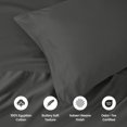 thumbnail image 3 of Superior 1000 Thread Count Egyptian Cotton Pillowcases Soft Breathable Set of 2, Gray, Standard, 3 of 5