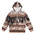 thumbnail image 4 of Pzuqiu Horse Hooded Sweatshirts for Girls Size 10-11 Comfortable Lightness Children's Long Sleeve Sweatshirt Practical Fall Outfits Fashion Clothing Versatile for Everyday Wear, 4 of 7