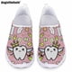 thumbnail image 1 of Doginthehole - Zapatos de enfermera informales a la moda para mujer, nuevos, ligeros, cómodos, de malla transpirable, zapatos planos con estampado de dientes de dibujos animados, 1 of 5