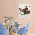 thumbnail image 2 of Fenyluxe Santa Claus Sledding with Dog Canvas Wall Art Home Decoration Ready to Hang - Perfect Gift for Home Decor 12x16in, 2 of 5