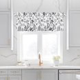 thumbnail image 3 of Spring Black White and Grey Leaves Kitchen Curtain Valances for Windows Summer Watercolor Leaf Window Curtains 54x18 Inch Short Rod Pocket Valance 1 Panel for Living Room Bathroom Decor, 3 of 6
