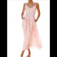 thumbnail image 1 of Vestido Bohemio de Verano 2025 para Mujer, Sin Mangas, con Estampado Floral y Fruncido Rosa XL, 1 of 10