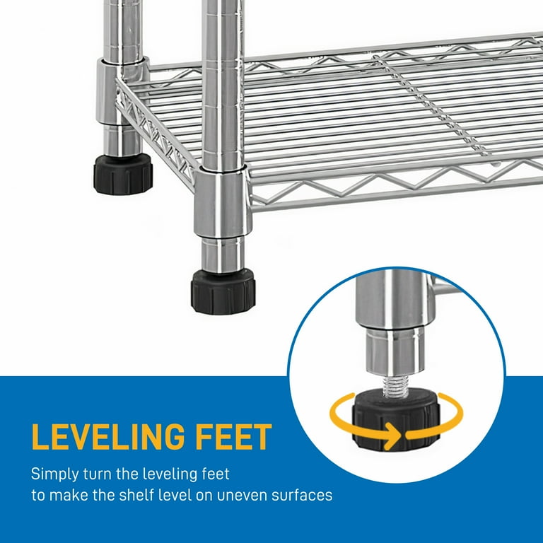Ktaxon 11-Tier Wire Shelving, Heavy Duty Steel Rack, 62.9