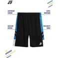 thumbnail image 6 of Pro Athlete Boys Athletic Shorts - 2 Pack Quick Dry Performance Basketball Shorts For Boys (8-16), 6 of 6