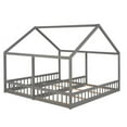 thumbnail image 4 of Twin Size House Platform Beds,Two Shared Beds, Gray, 4 of 6