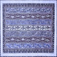 thumbnail image 1 of Ahgly Company Indoor Square Abstract Blue Modern Area Rugs, 4' Square, 1 of 4