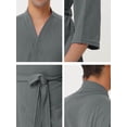 thumbnail image 5 of Albornoz tipo gofre Lars Amadeus para hombre gris XS, 5 of 5
