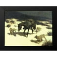 thumbnail image 2 of Remington, Frederic 14x11 Black Modern Framed Museum Art Print Titled - Last March, 2 of 5