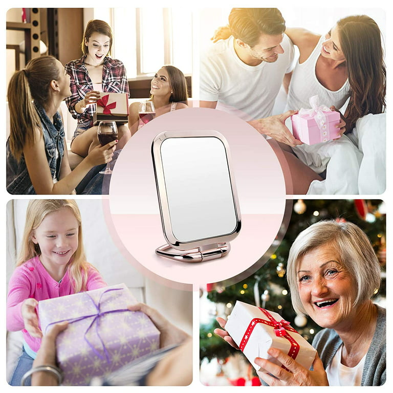 1x/3x Double Sided Magnifying Handheld Mirror,Travel Folding