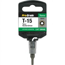 Pro-Grade 1/4in Drive T-10 Internal Torx Socket – Chrome Vanadium, Rust Resistant,12910