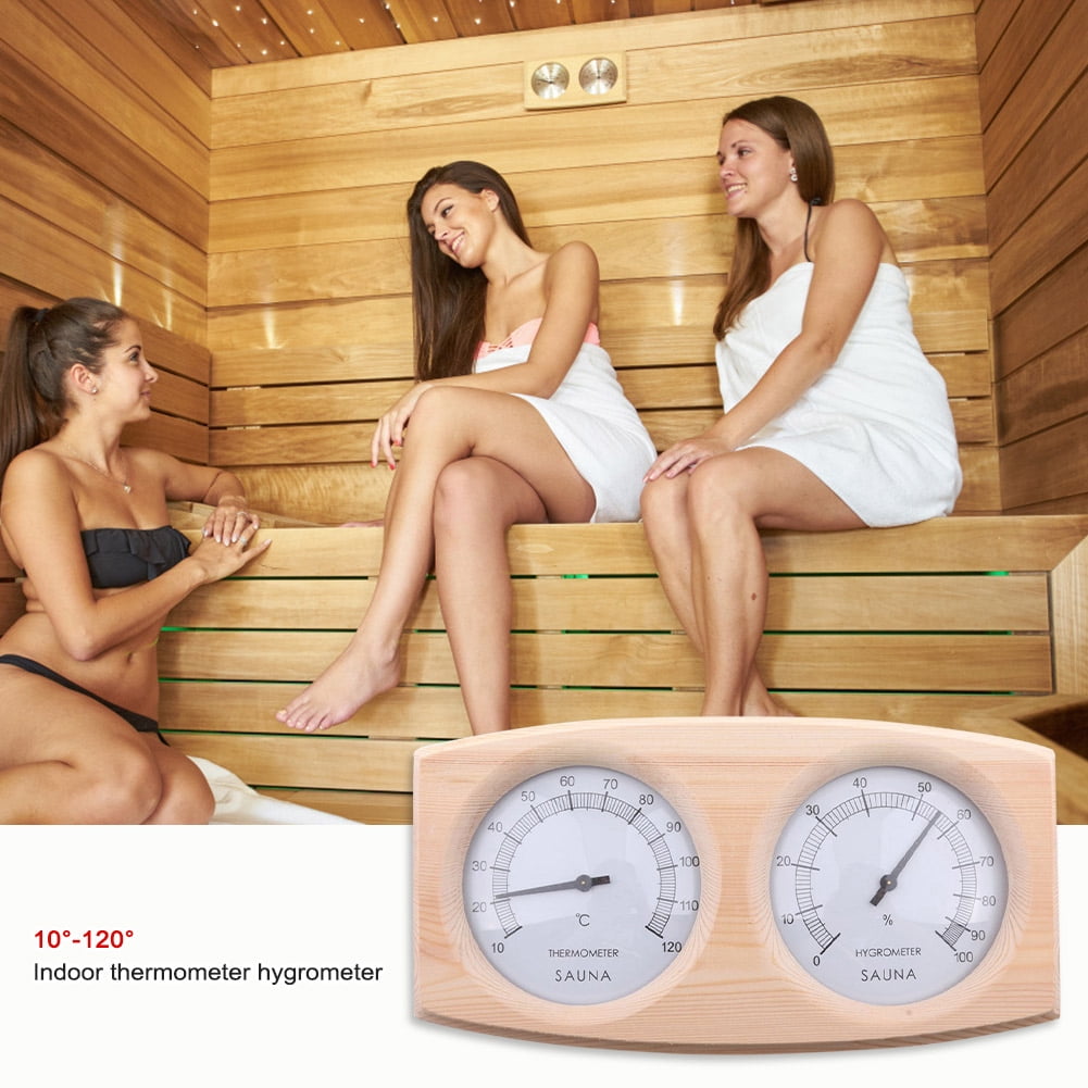 BLEEUS Sauna Thermometer Digital Thermometer Hygrometer For Family For Hotel Sauna Room Travel Essentials ()