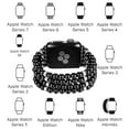 thumbnail image 2 of fastgo Compatible with Apple Watch Band 42mm 44mm 45mm Pearl Beaded Elastic Bracelet Women Girl for iWatch 7 6 SE 5 4 3 2 1(Black), 2 of 6