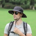 thumbnail image 5 of Sombrero de pescador con visera de poliéster de 60 cm de circunferencia para hombre y mujer, resistente al desgaste, impermeable, de ala grande, 5 of 5