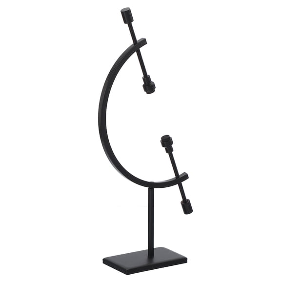 Uxcell Metal Sphere Display Stand, Hold Up to 2.8" Crystal Sphere Holder Caliper Stand for Displaying Globes Minerals Decorations Souvenirs Ornament, Black