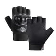 thumbnail image 2 of Guantes de motociclismo de medio dedo, guantes de bicicleta de montaña transpirables para ciclismo Etiqueta gris gris, 2 of 9