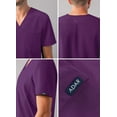 thumbnail image 4 of Adar Addition Scrubs For Men - Classic V-Neck Scrub Top - A6006 - Eggplant - XL, 4 of 7