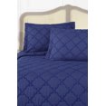 thumbnail image 4 of Embroidery Luxury Hotel Series King Size Bed Cover, Microfiber Soft Decoration for Country Master and Guest Bedroom Accessories Decorative 3 Piece Coverlet Set with 2 Pillow Shams, Blue, by Ambesonne, 4 of 4
