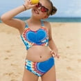 thumbnail image 4 of Kids Girls Tankinis Two Pieces Swimsuits Hawaiian Beach Sport Love Heart Bathing Suit Set for 8-14 Years, 4 of 8