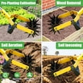 thumbnail image 4 of 2-in-1 Hand Rotary Garden Cultivator, Adjustable Manual Soil Tiller, Lawn Weeder Aerator for Soil Loosening, Weed Removal, Grass Reseeding, Lawn Care, 4 of 7