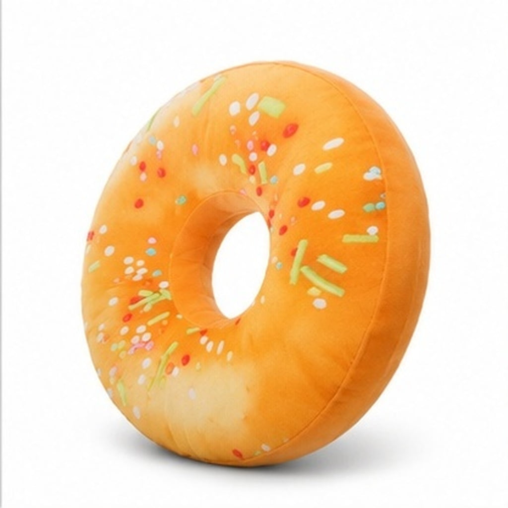FOMIYES Donut Throw Pillow Plush Seat Back Cushion for Office Car 40cm