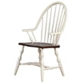 thumbnail image 4 of Besthom Andrews Antique White and Chestnut Brown Arm Chair, 4 of 4