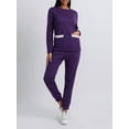 thumbnail image 6 of KelaJuan Women 2 Piece Tracksuits Fleece Warm Long Sleeve Sweatshirt and Elastic Sweatpants for Activewear Workout Outfits, 6 of 6
