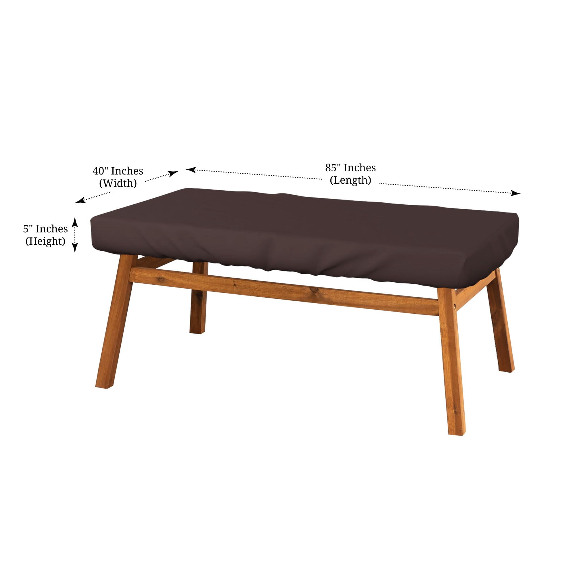 Covers & All Rectangle Table Top Cover, 18 Oz Heavy Duty Waterproof UV & Weather Resistant Patio Table Cover, Outdoor Table Cover for Patio Outdoor Furniture (5" H x 85" W x 40" D Inches, Coffee)
