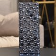 thumbnail image 2 of Saltoro Sherpi Rectangular Porcelain Vase In Octagonal Pattern, Large, Silver, 2 of 2
