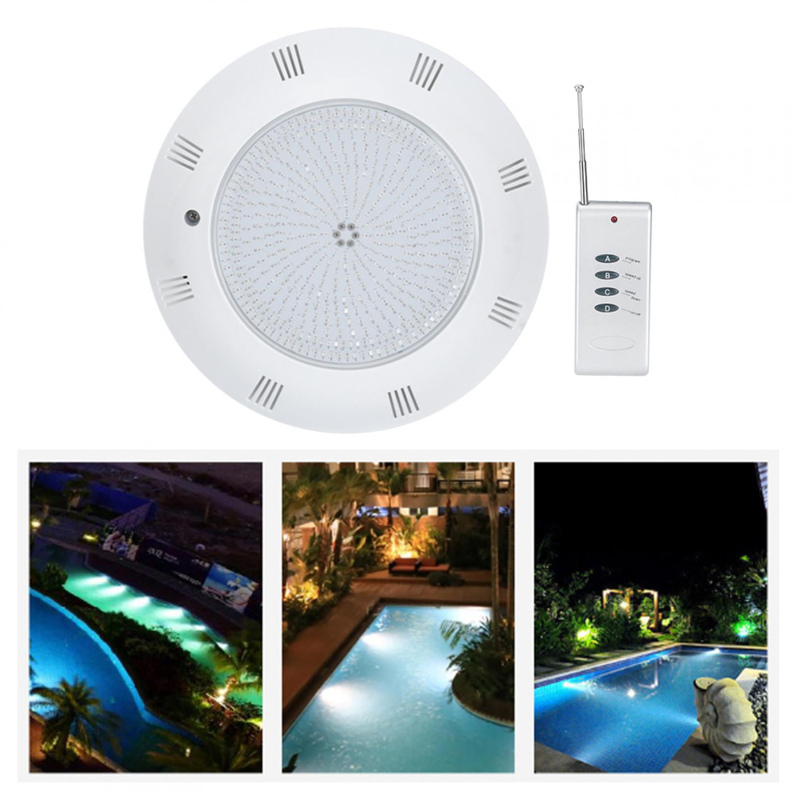 VPABES Underwater Swimming Pool Light 18W 12V LED Waterproof Spa Fountains Colorful Lamp RGB Color Changing+Switch/Remote Design 