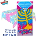 thumbnail image 3 of Hanukkah Tablecloth - Hanukkah Paper Goods - 55" x 92" - 2 Pack, 3 of 6