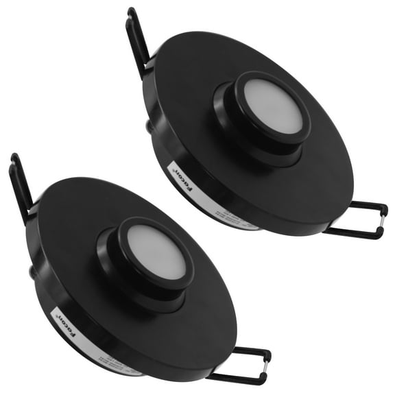 Facon Rotatable RV Puck Light, 3-Inch Recessed Mount Down Light with Push Switch, Adjustable LED RV Reading Light, 12Volts Interior Light for RV Camper Trailer Motorhome (Pack of 2)