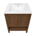 thumbnail image 4 of Château 24" Freestanding Bathroom Vanity in Brown Oak with 3-Hole Centerset Sink Top, 4 of 5