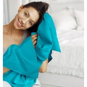 White Classic Luxury Bath Towels Large Pack of 4, Hotel Quality Bathroom Towel 27 x 54 Set, Aqua Shower Cotton Towels 4 Pack, Large Thick Plush Bath Towels 700 Gsm For Body, Hair, Pool, Turquoise