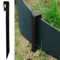 thumbnail image 2 of Landscape Edging Garden Stakes,Plastic Landscape Stakes,Landscaping Anchoring Spikes Heavy Duty Plastic Garden Netting Ground Stakes Brown for Edging & Terrace Board,1 PC,Black, 2 of 4