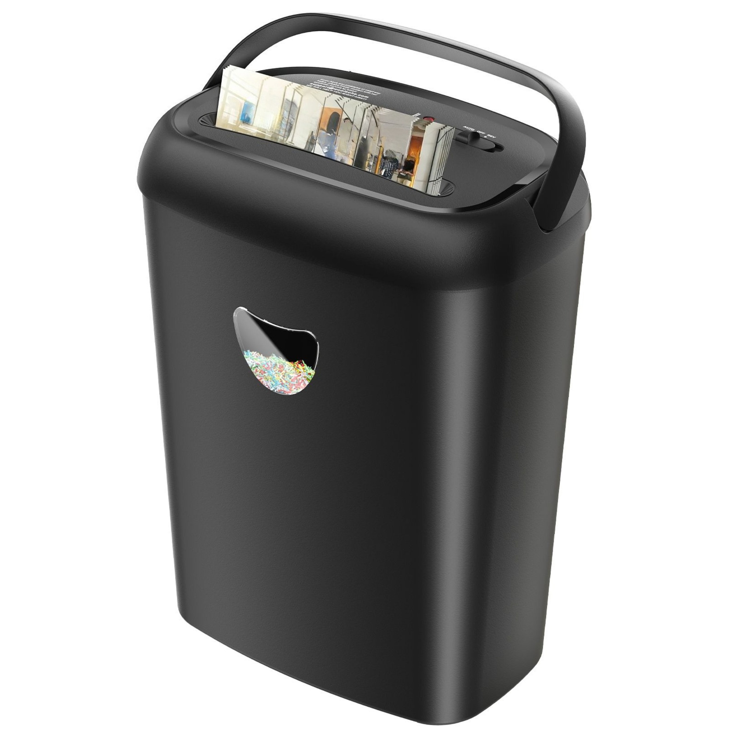 6.6 Gallon Shredded Paper Barrel, Cross-shaped Shredder, with Safety Anti-paper Jam Feature, Equipped with Three-mode Control Switch, Suitable for Both Home and Office Use