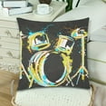 thumbnail image 3 of MKHERT Drum Kit Pillowcase Pillow Protector Cushion Cover 18x18 inch,Set of 2, 3 of 3