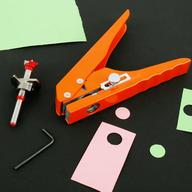 Single Hole Punch 8mm Hole Heavy Duty Hole Puncher Portable Hole Edge Banding Punching Plier Handheld Tool Countersunk Drill Paper Cards