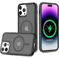 thumbnail image 5 of Magnetic Case for iPhone 15 15 Pro 15 Pro MAX Compatible with MagSafe Heavy Duty Translucent Colors Matte (Black, iPhone 15 6.1"), 5 of 7