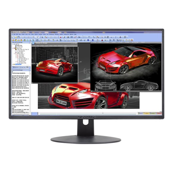 Sceptre E248W-19203R 24" Ultra Thin 75Hz 1080p LED Monitor 2X HDMI VGA Build-in Speakers, Metallic Black 2018