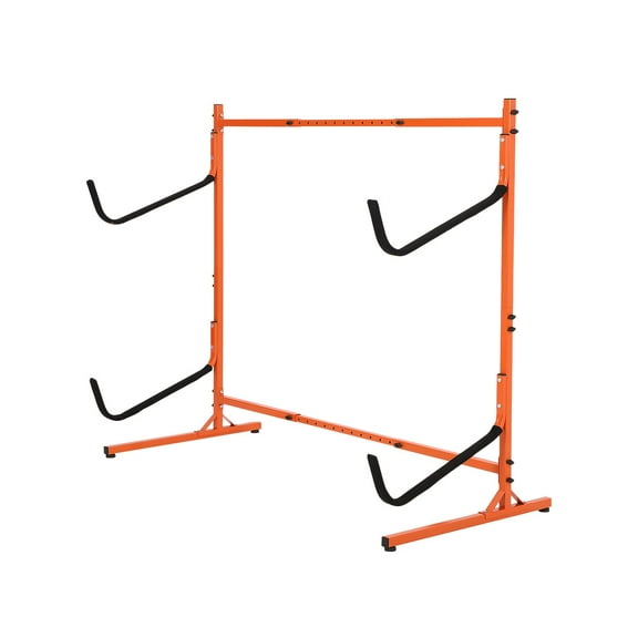 Freestanding Kayak Storage Rack,Freestanding Adjustable Kayak Racks 2 Levels Hold Up SUPs/Paddleboards/Canoes/Surfboard,Heavy Duty Steel Kayak Hanger Holder Sup Storage Stand for Indoor Outdoor Garage