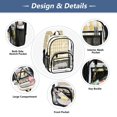 thumbnail image 5 of PVC Transparent Backpacks Clear Backpack for Travel and Outings Light Yellow and White Gingham, 5 of 7