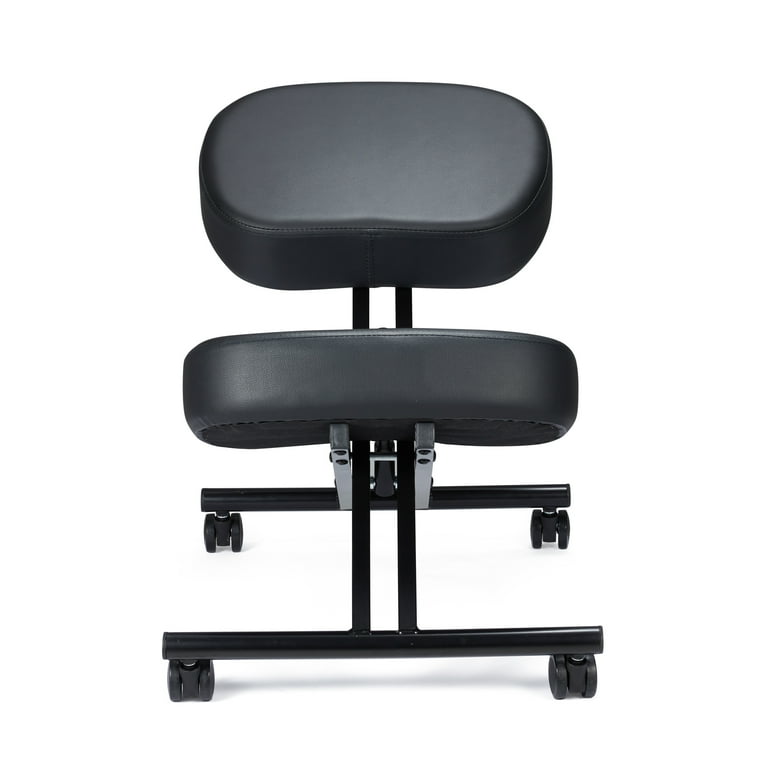 Wood Kneeling Chairs Balancing Body Office Orthopedic Stool with Handle  Cushions Adjustable Ergonomic Relieving Back Orthopedic and Neck Pain