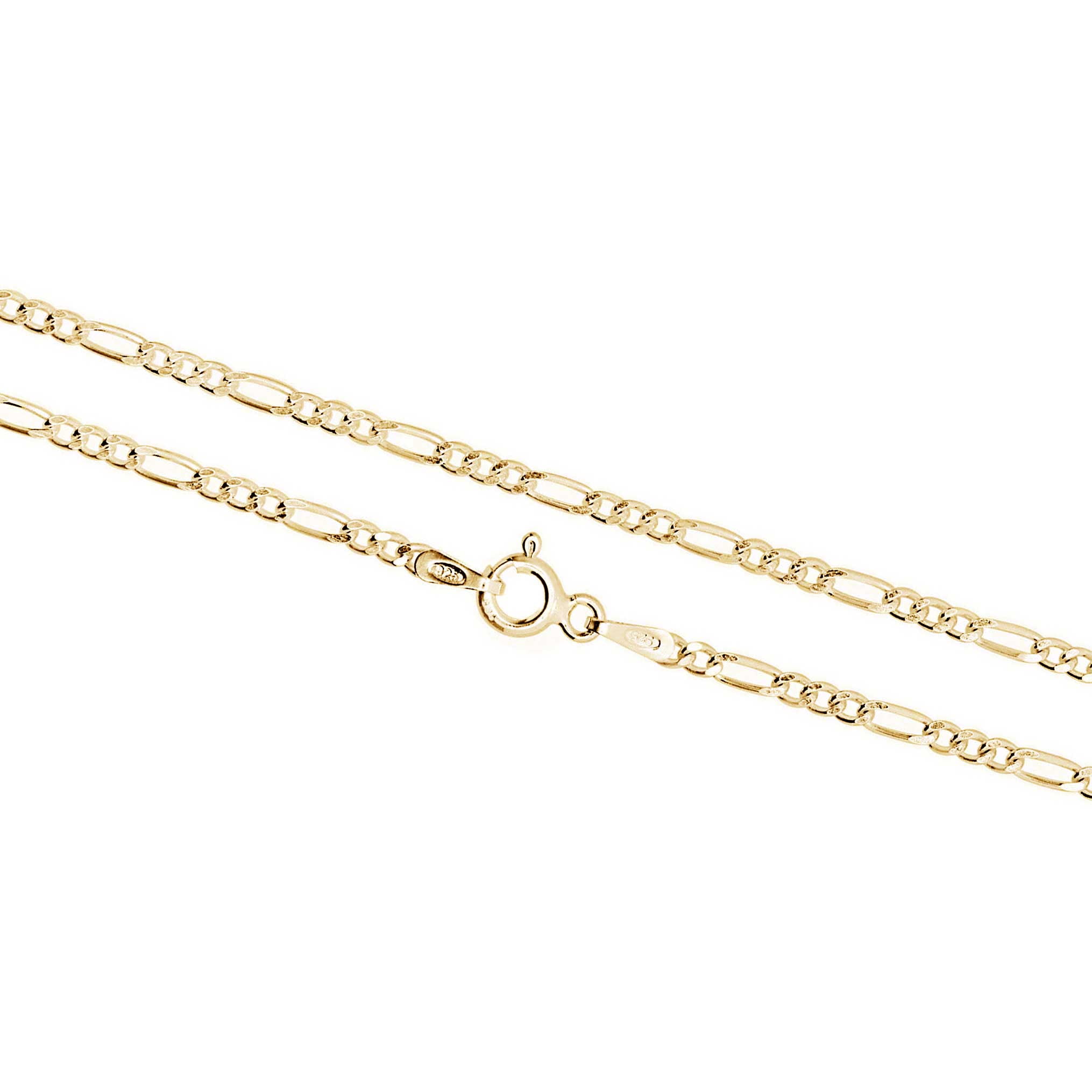 Figaro Chain Necklace in 14K Gold-Plated Sterling Silver 