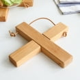 thumbnail image 4 of PTOOTP Hot Pan Mat Wooden Heat Resistant Light Brown Simple Design 1 Set, 4 of 8