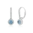 thumbnail image 3 of ADIRFINE 925 Sterling Silver Dangling Birthstone Color Stone Lever Back Earrings, 3 of 7